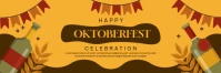 Orange Illustrative Oktoberfest Celebration Greeting Banner 2' × 6' template