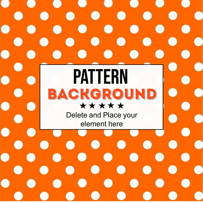Orange Illustrative Pattern Background Insta Templat | PosterMyWall