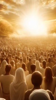 Orange Spiritual Gathering Display digitale Template