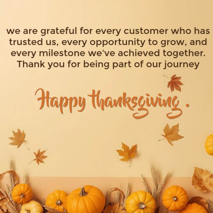Orange Illustrative Thanksgiving Appreciation Post Instagram Post ...