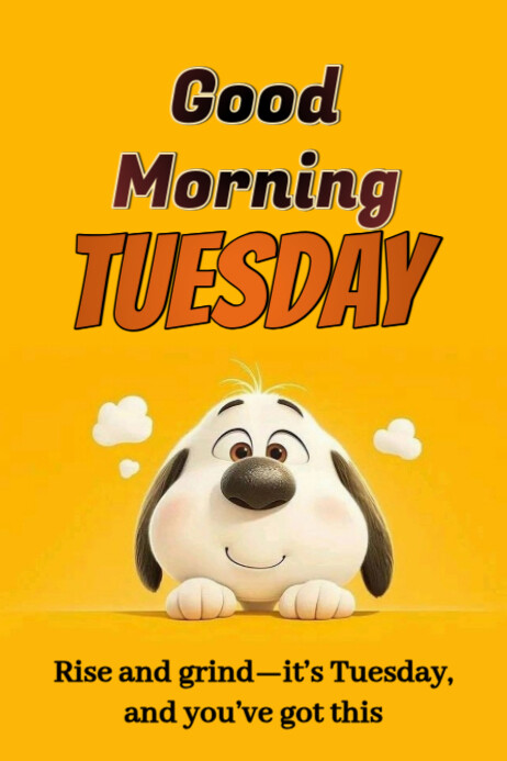 Orange Illustrative Tuesday Poster Template | PosterMyWall