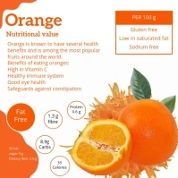 Orange Informative Facts Video Message Instagram template