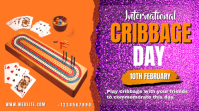 Orange International Cribbage Day Digital Display template