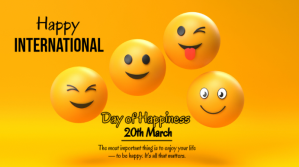 Orange International Day of Happiness YouTube Thumbnail YouTube-miniature template