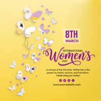 Orange International Women's Day Square (1:1) template