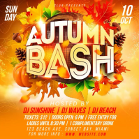 Orange Autumn Bash Event Квадрат Template