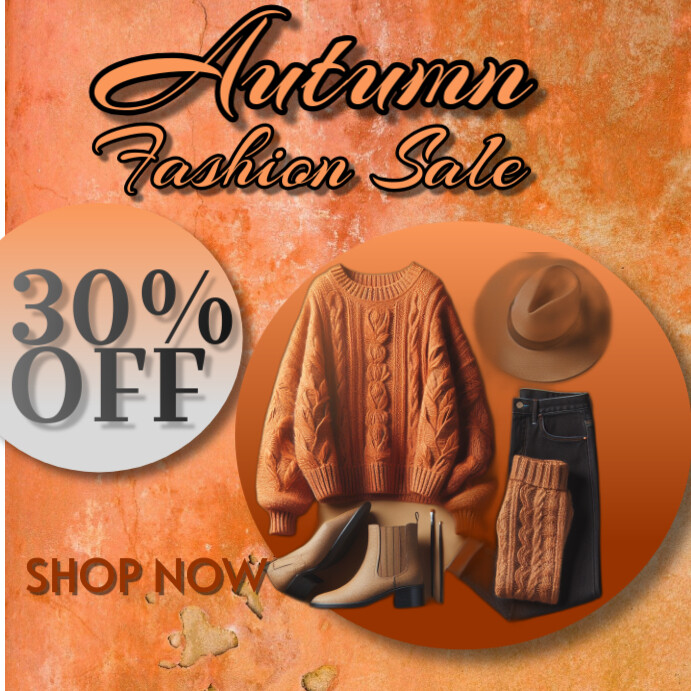 Copy of Orange Joyful Autumn Fashion Sale Instagram P | PosterMyWall