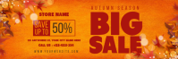 Orange Autumn Sale Twitter 标题 Template