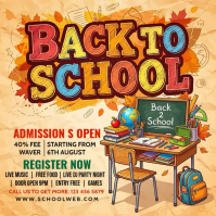 Orange Joyful Back to School Event Instagram Post Video template