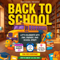 Orange Joyful Back to School Event Instagram Post template
