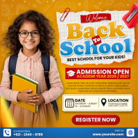 Orange Joyful Back to School Instagram Post template