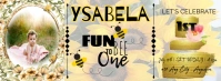 Orange Joyful Bee 1st Birthday Facebook Cover Facebook-Cover template