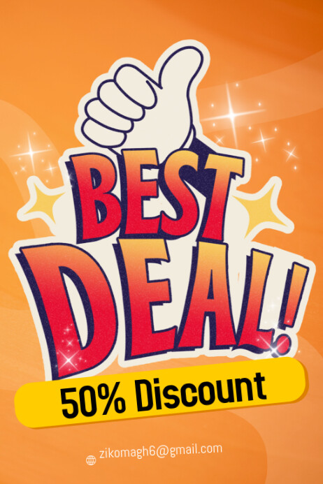 Copy of Orange Joyful Best Deal Poster | PosterMyWall
