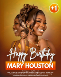 Orange Joyful Birthday Celebration Instagram Portrait template