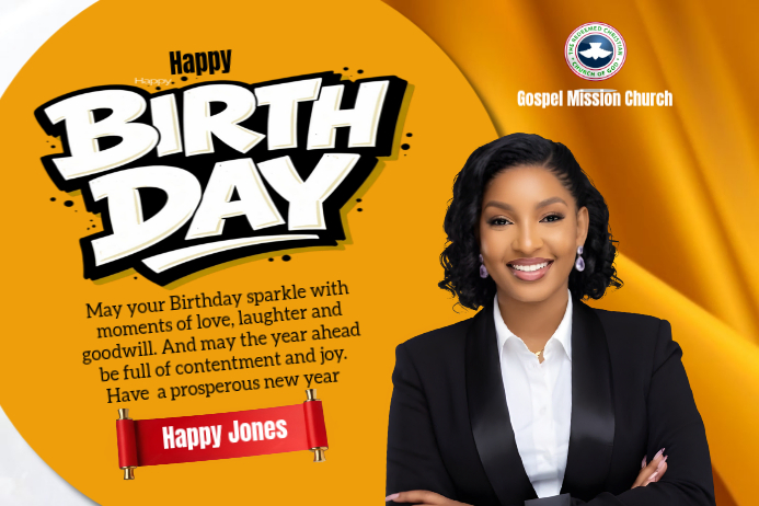 Orange Joyful Birthday Celebration Poster Template | PosterMyWall