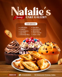 Orange Bakery Services Instagram Portrait Template