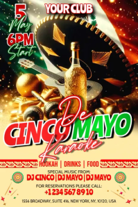 Orange Joyful Cinco de Mayo Celebration Banner 4' × 6' Video template