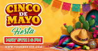 Orange Cinco de Mayo Celebration Facebook Shared Image Template