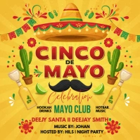 Orange Joyful Cinco De Mayo Instagram Post template
