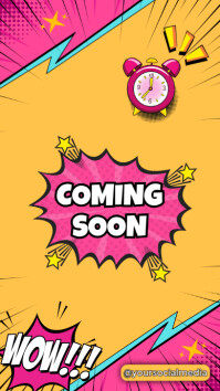 Orange Joyful Coming Soon Instagram Story template