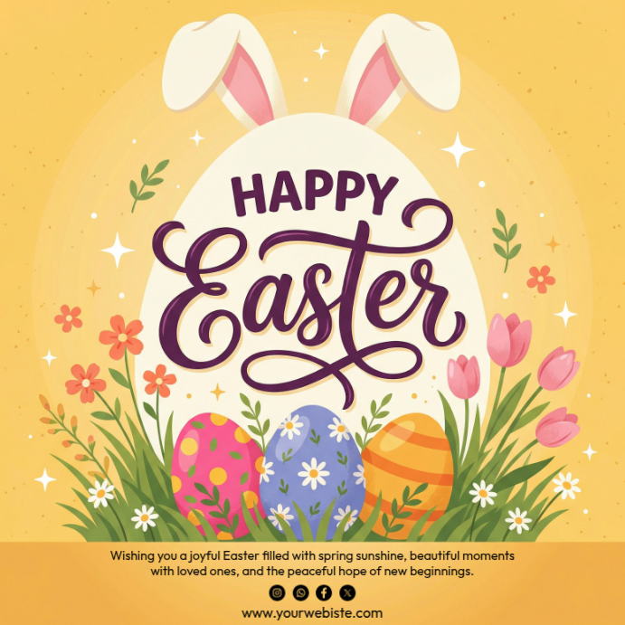 Easter Celebration Square Template | PosterMyWall