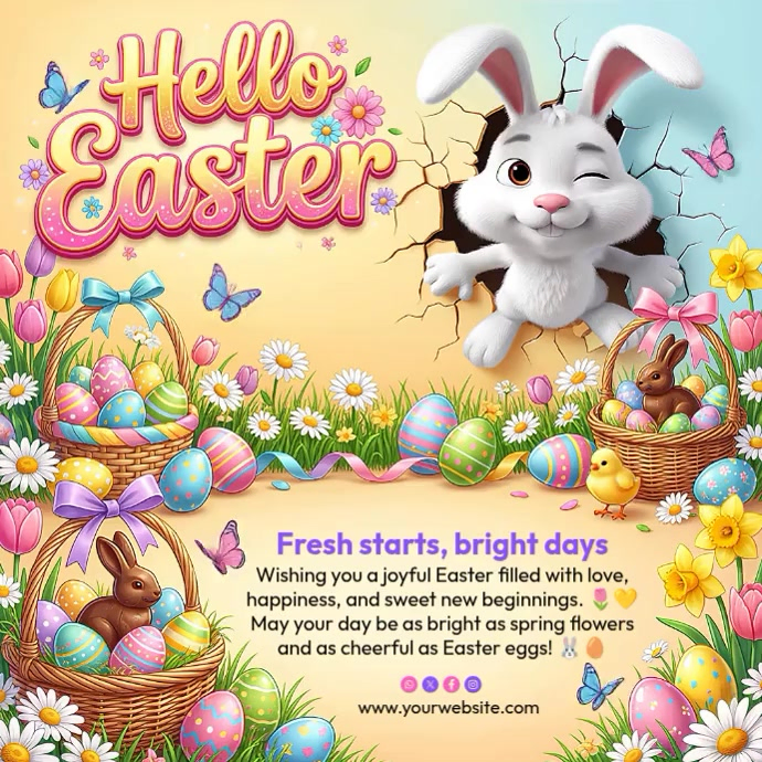 Easter Celebration Square Template | PosterMyWall