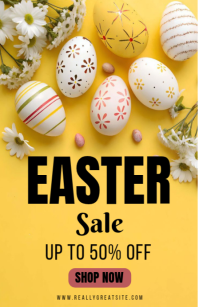 Orange Joyful Easter Sale Tabloid 小报 template