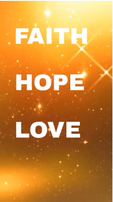 Orange Joyful Faith Hope Love Instagram Reel template