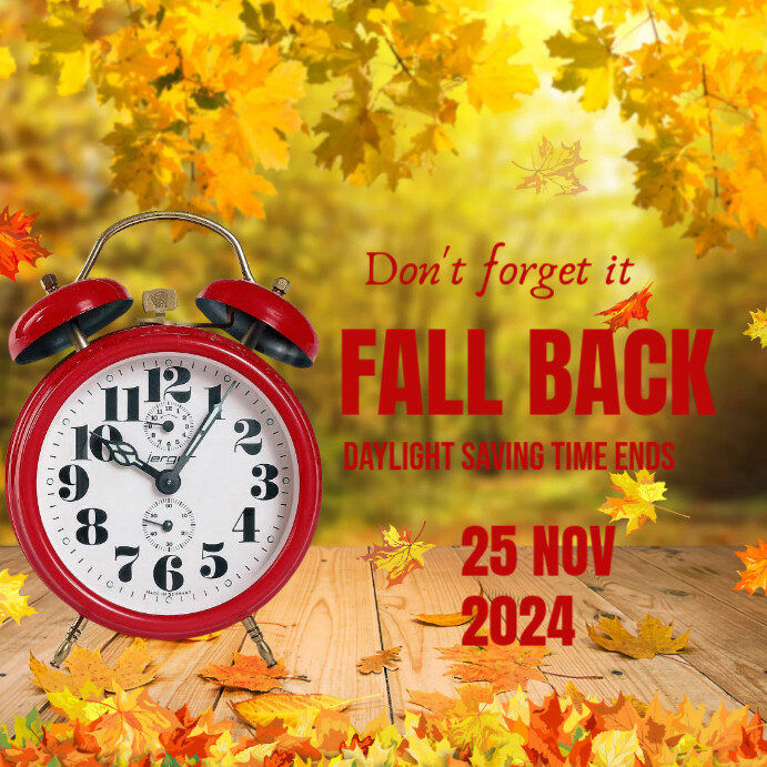 Orange Joyful Fall Back Instagram Post Template | PosterMyWall