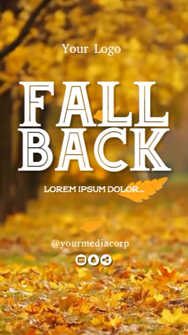 Orange Joyful Fall Back Instagram Story Templat | PosterMyWall