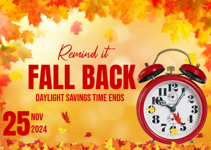 Orange Joyful Fall Back Postcard Template | PosterMyWall