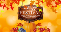 Orange Joyful Fall Festival Facebook Shared Image template