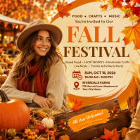 Oranje Fall Festival Instagram-bericht Template