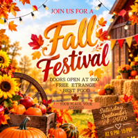 Orange Fall Festival Message Instagram Template