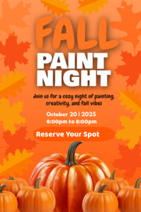 Orange Paint Night Plakat Template