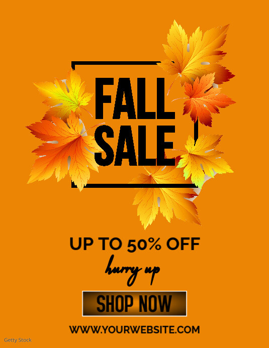 Copy of Orange Joyful Fall Sale Flyer (us Letter) | PosterMyWall