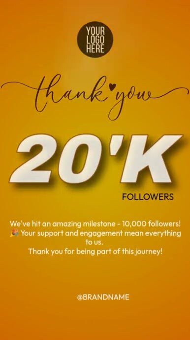 Copy of Orange Joyful Followers Milestone Instagram Story | PosterMyWall