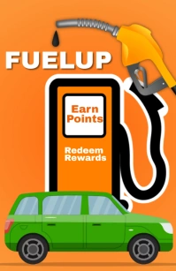 Orange Joyful Fuel Up  Tabloid template
