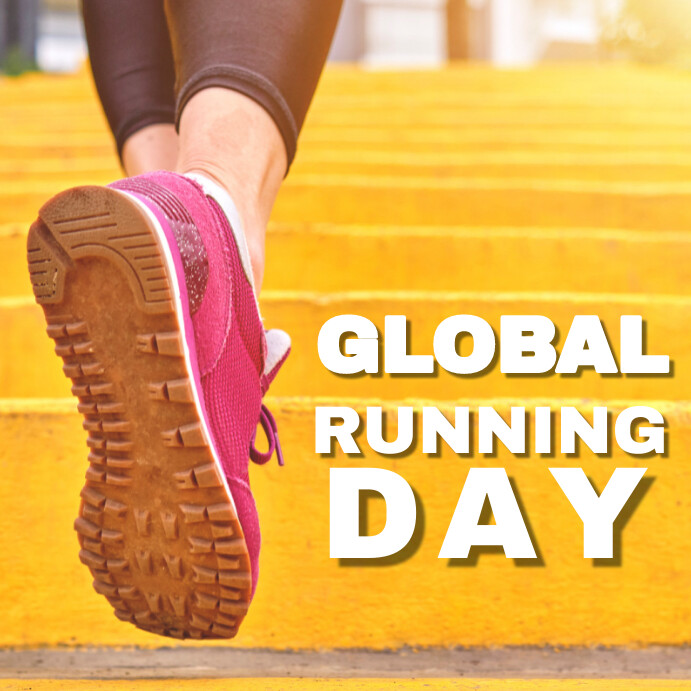 Orange Joyful Global Running Day Instagram P Template PosterMyWall