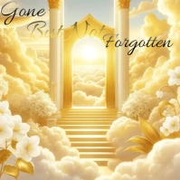 Orange Joyful Golden Heaven Tribute -gone But Not Forgotten  Instagram Post template