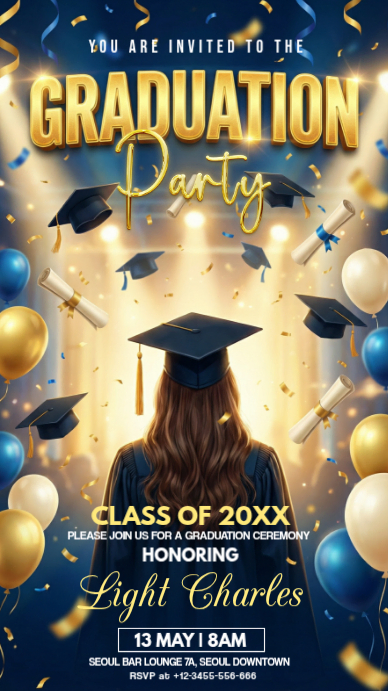 Graduation Ceremony Invitation Template | PosterMyWall