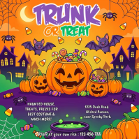Orange Halloween Event Kvadrat Template