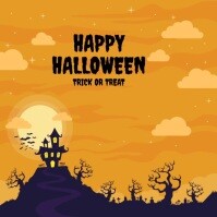 Orange Joyful Halloween Instagram Post template