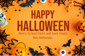 Orange Orange Joyful Halloween  Label 标签 Template