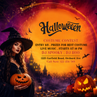 Orange Halloween Party Pos Instagram Template