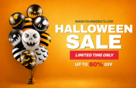 Orange Halloween Sale Tabloid Template