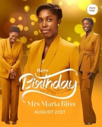 Orange Joyful Happy Birthday  Instagram Portrait template