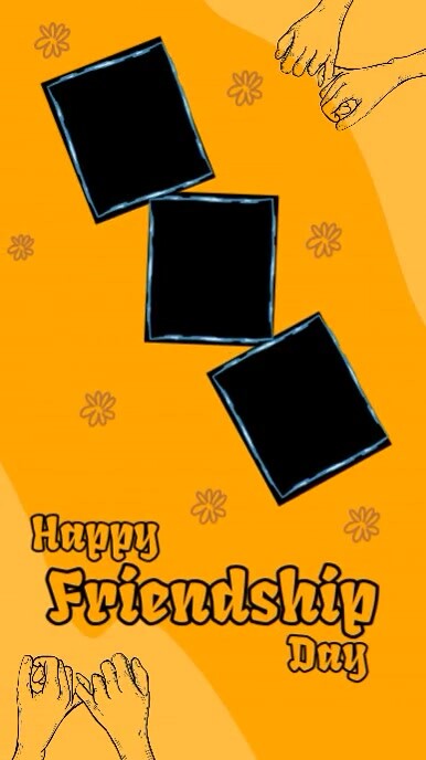 Orange Joyful Happy Friendship Day Photo Memory Instagram Story Instagram-verhaal template