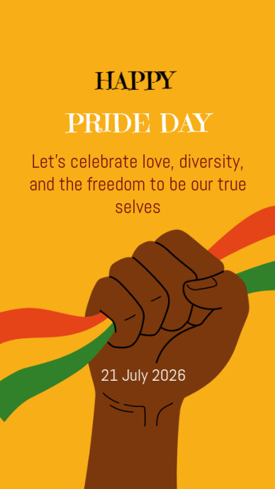 Orange Joyful Happy Pride  Instagram Story Instagram-verhaal template