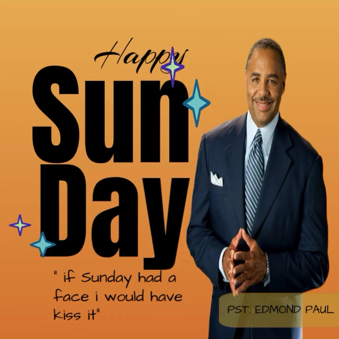 Orange Joyful Happy Sunday Motivation Instagram Post Video Template ...